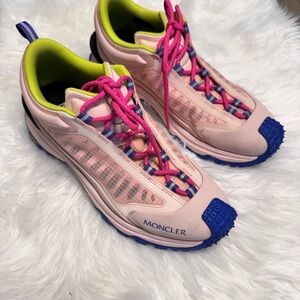 Moncler Women's Sneakers in Pink and Blue
